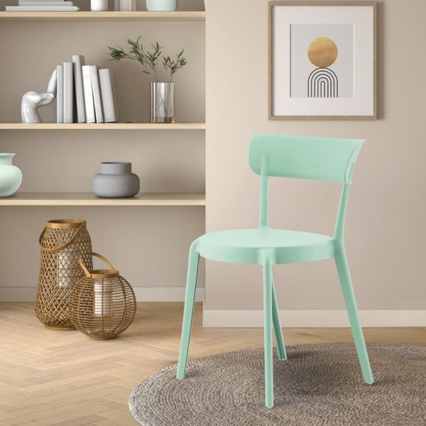 Sage Green Plastic Bistro Dining Chair