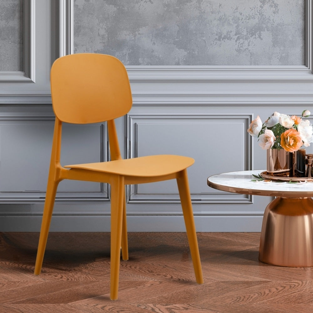 Oslo Mustard Yellow Plastic Dining Chair