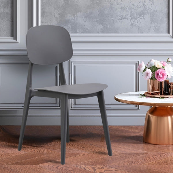 Oslo Dark Grey Plastic Dining Chair