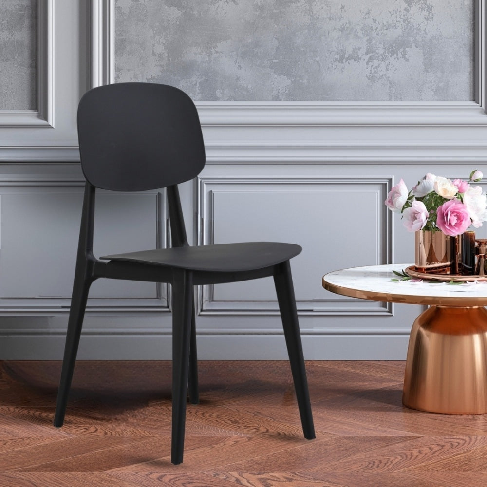 Oslo Black Plastic Dining Chair