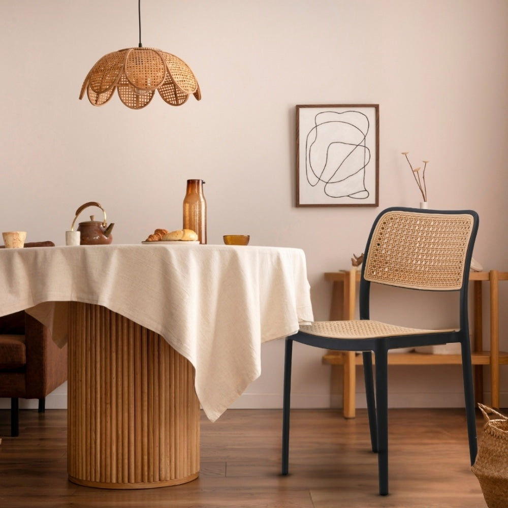 Black Plastic Café Dining Chair