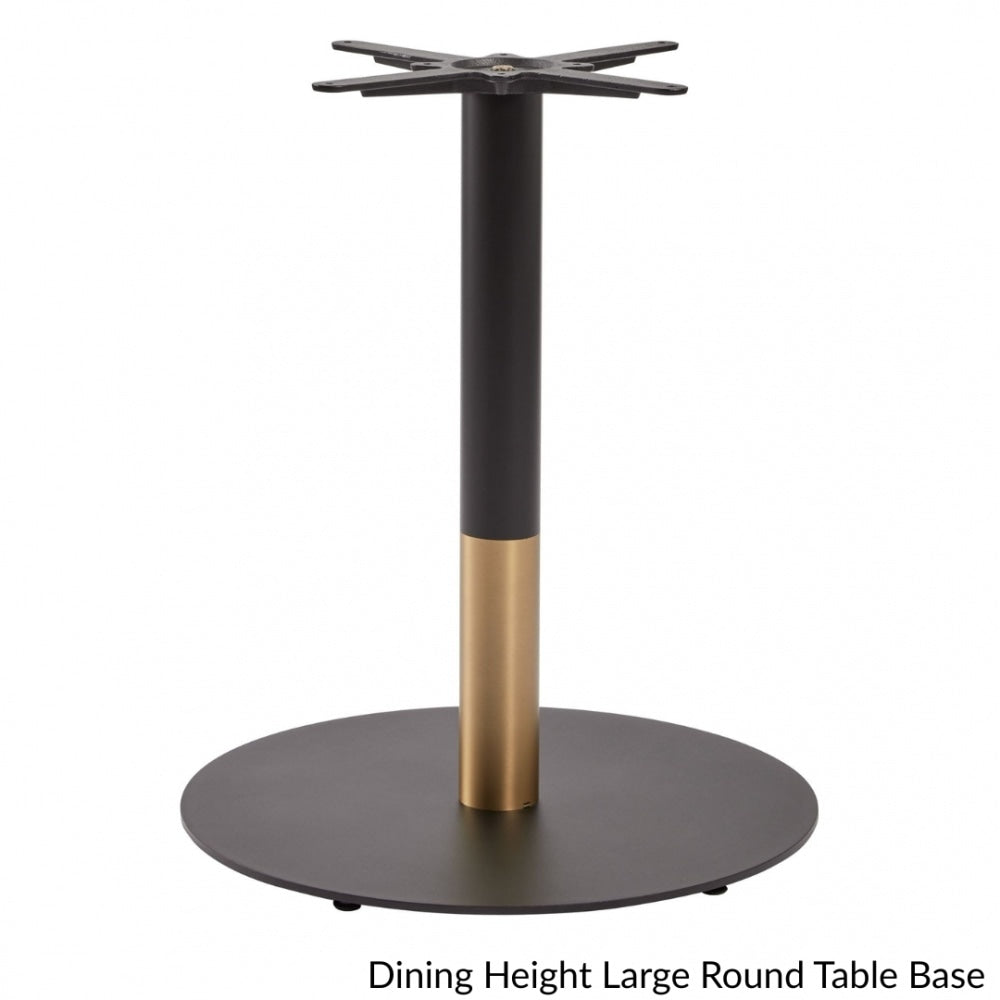Omega Black Marble Laminate table top with Boston sleek Black and Gold base - Various sizes