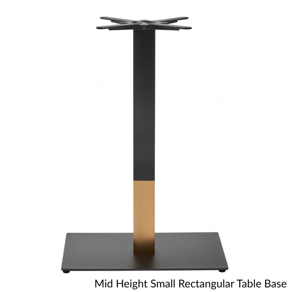 Omega Black Marble Laminate table top with Boston sleek Black and Gold base - Various sizes
