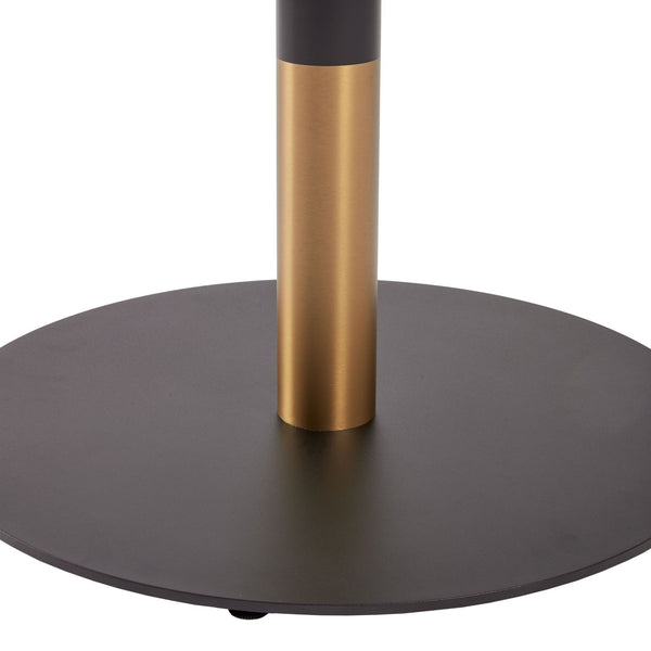 Omega Black Marble Laminate table top with Boston sleek Black and Gold base - Various sizes