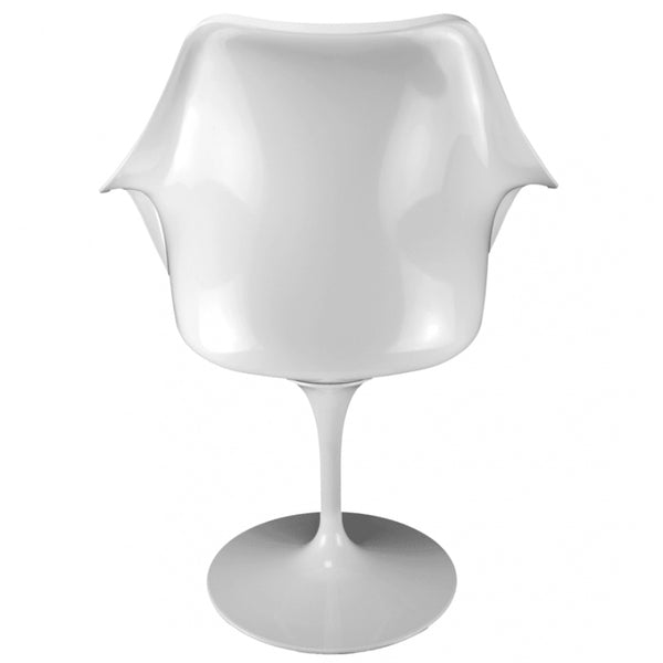 White and Taupe PU Chelsea Armchair