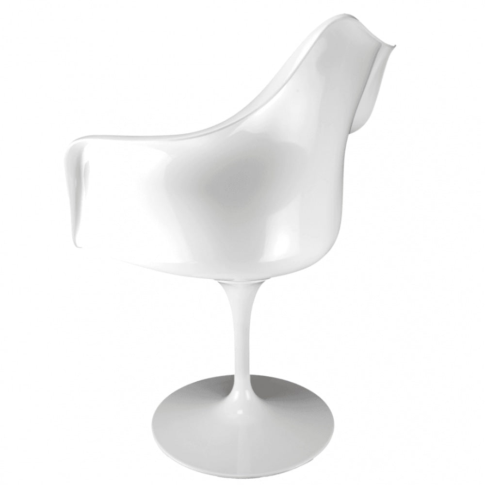 White and Taupe PU Chelsea Armchair