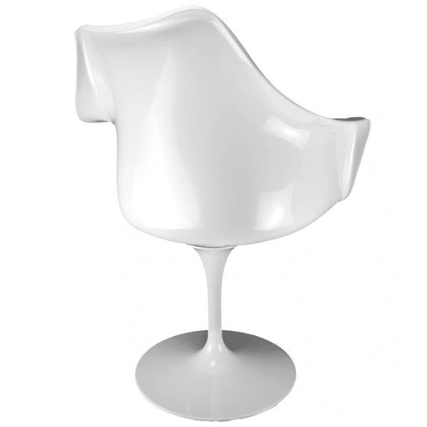 White and Taupe PU Chelsea Armchair