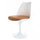 White and Tan PU Chelsea Side Chair
