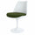 White and Dark Green Bouclé Chelsea Side Chair
