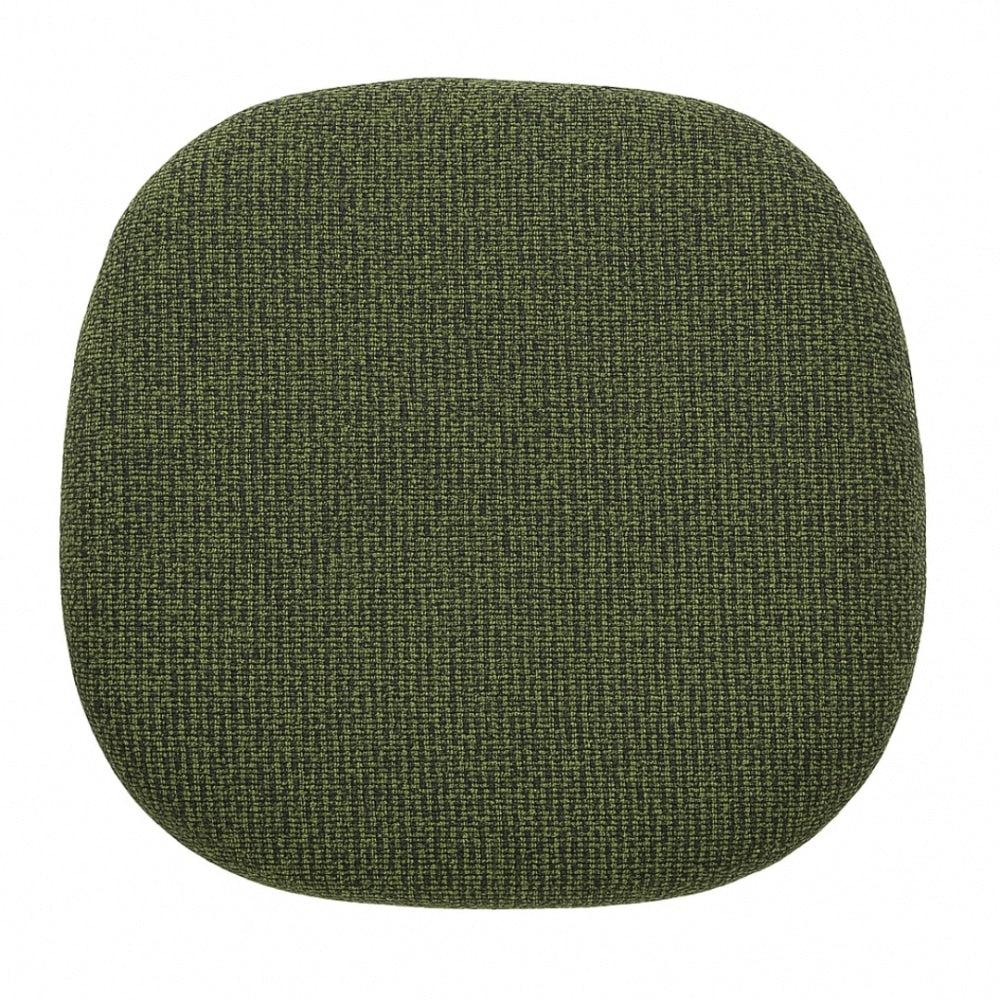 White and Dark Green Bouclé Chelsea Side Chair