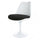 White and Charcoal Grey Bouclé Chelsea Side Chair