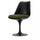 Black and Dark Green Bouclé Chelsea Side Chair