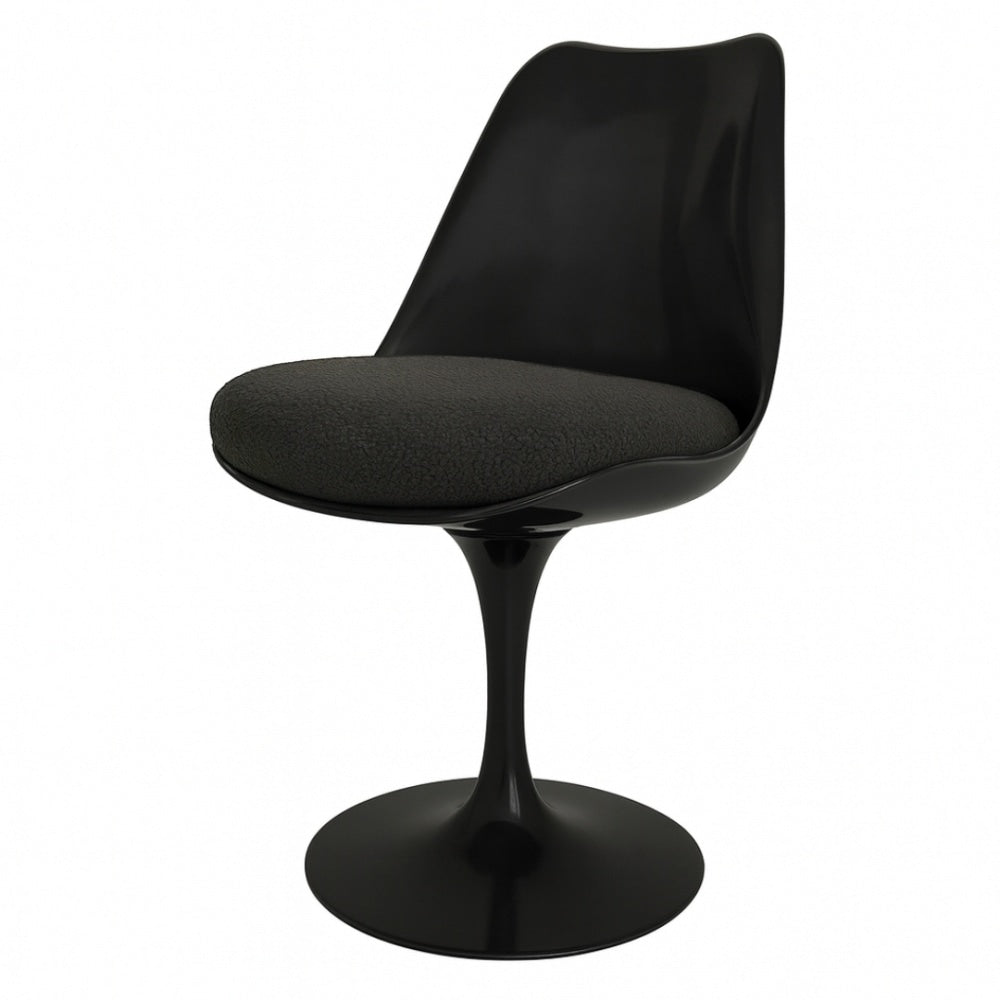 Black and Charcoal Grey Bouclé Chelsea Side Chair