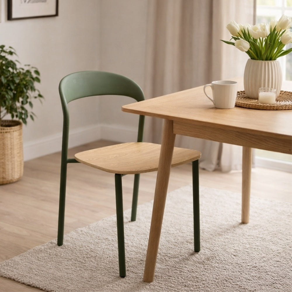 Fusion Living Darley Olive Green Dining Chair