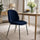 Luxurious Navy Velvet Dining Chair with Black Metal Legs