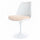 White and Soft Pink Chenille Chelsea Side Chair