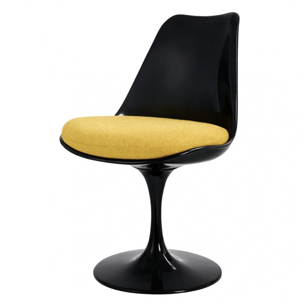 Black and Sunflower Yellow Chenille Chelsea Side Chair