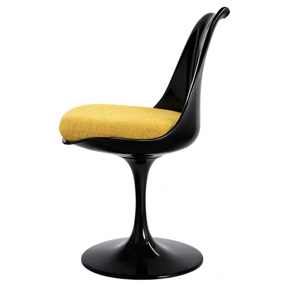 Black and Sunflower Yellow Chenille Chelsea Side Chair