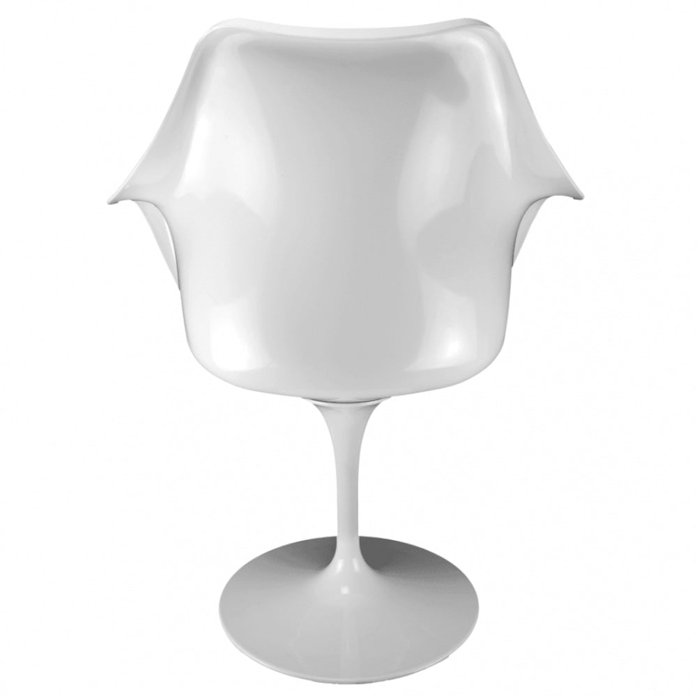 White and Sunflower Yellow Chenille Chelsea Armchair