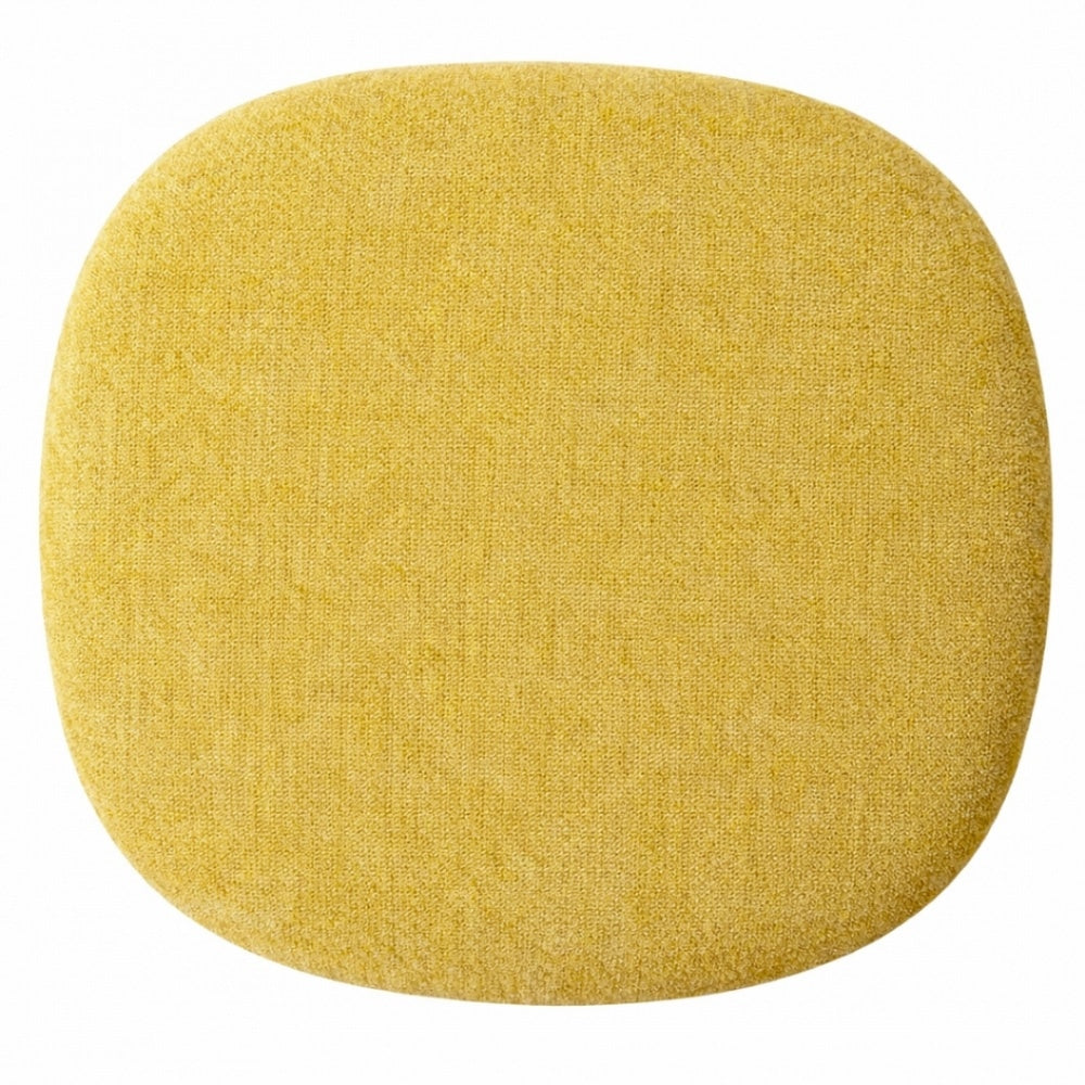 White and Sunflower Yellow Chenille Chelsea Armchair